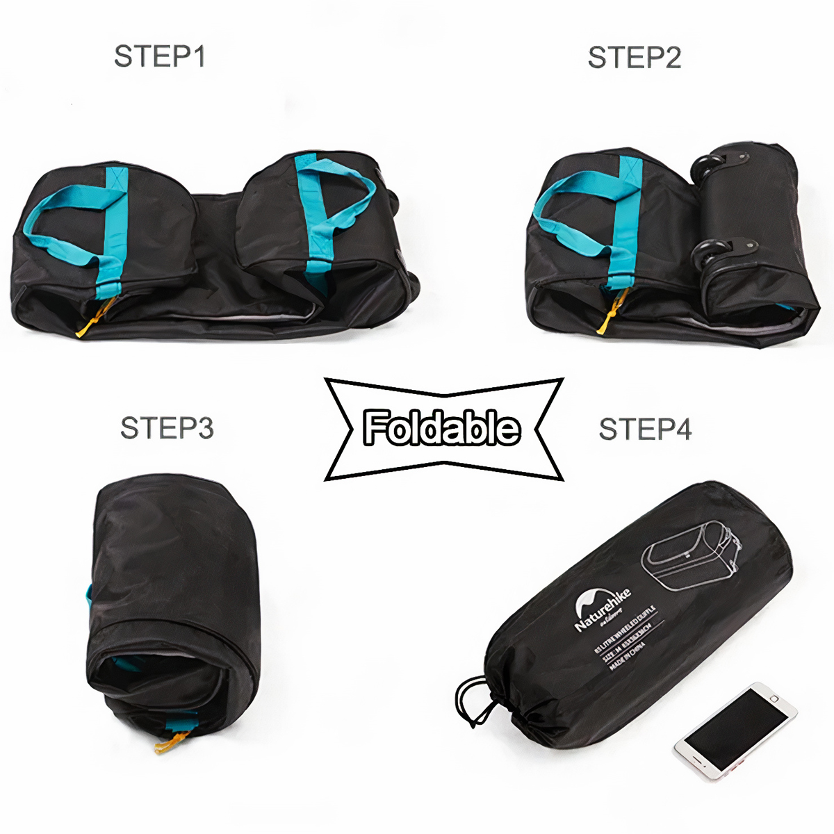 NatureHike Vali Kéo Cắm Trại - Du Lịch Cao Cấp Gấp Gọn, Chống Nước