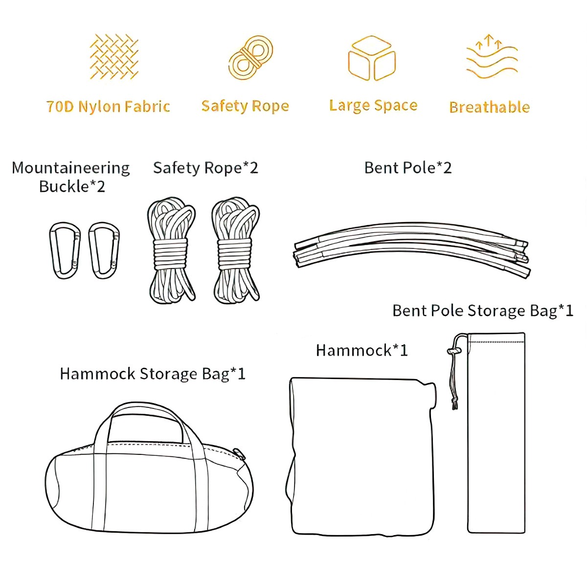 Naturehike NH22DC008 Võng Chống Lật Cắm Trại