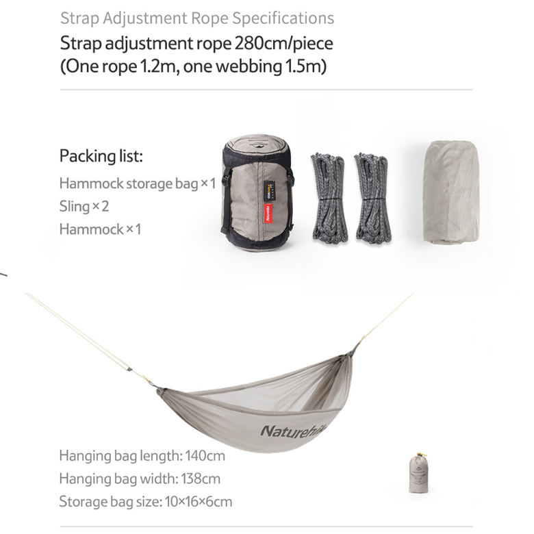 Naturehike NH21DC008 Võng dã ngoại Swing Hammock