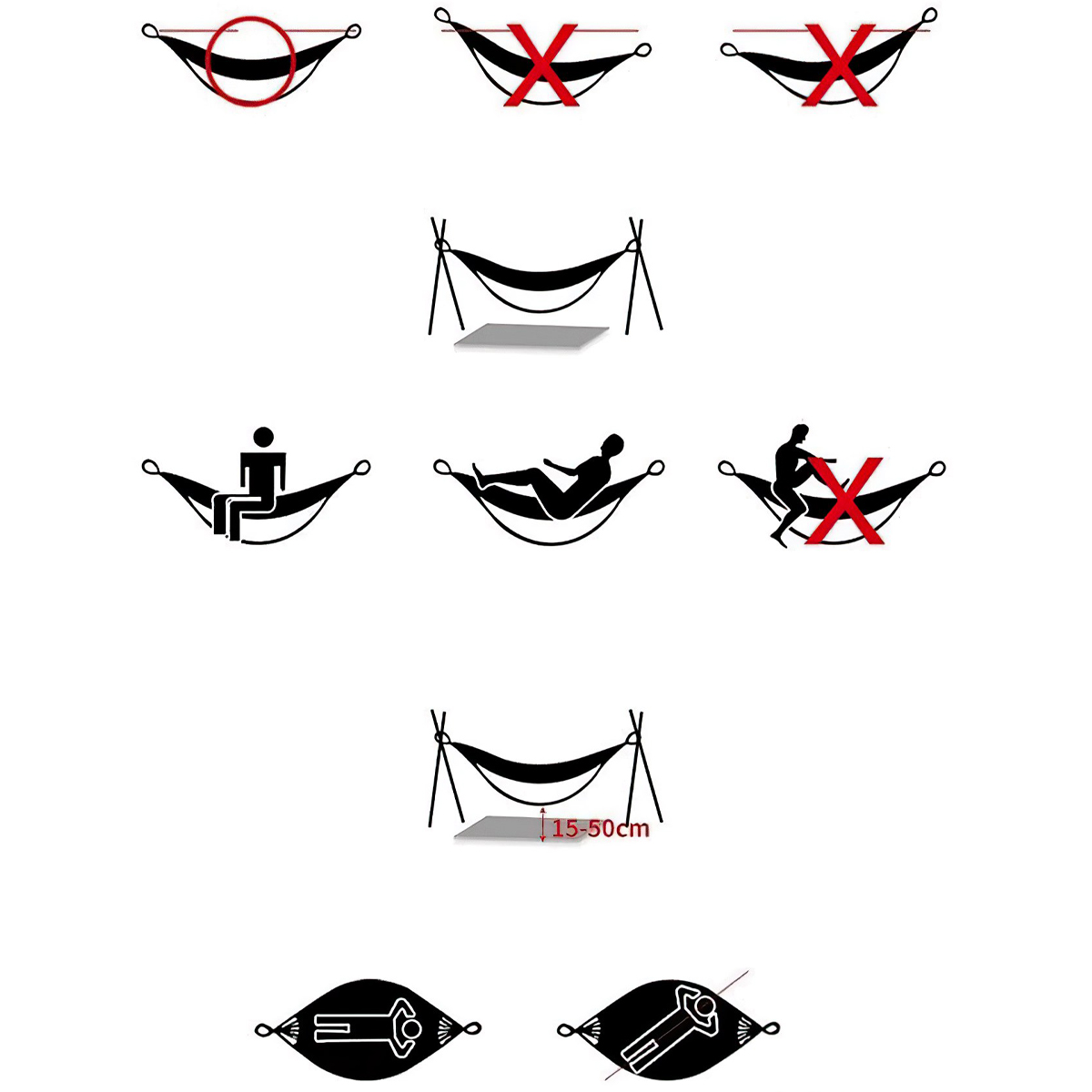 Naturehike Nh17D012-C Võng Đơn Cắm Trại Chống Nước