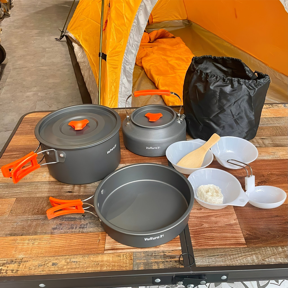 Vultura Bộ Nồi - Chảo - Ấm Nhôm Trekking Dã Ngoại Cắm Trại VTR-PS2501, VTR-PS2502