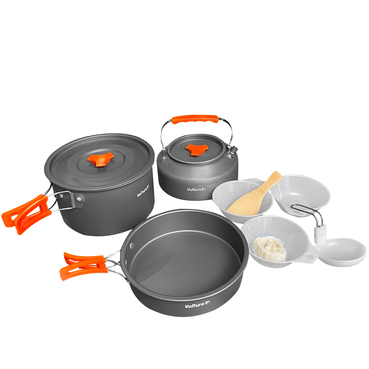 Vultura Bộ Nồi - Chảo - Ấm Nhôm Trekking Dã Ngoại Cắm Trại VTR-PS2501, VTR-PS2502