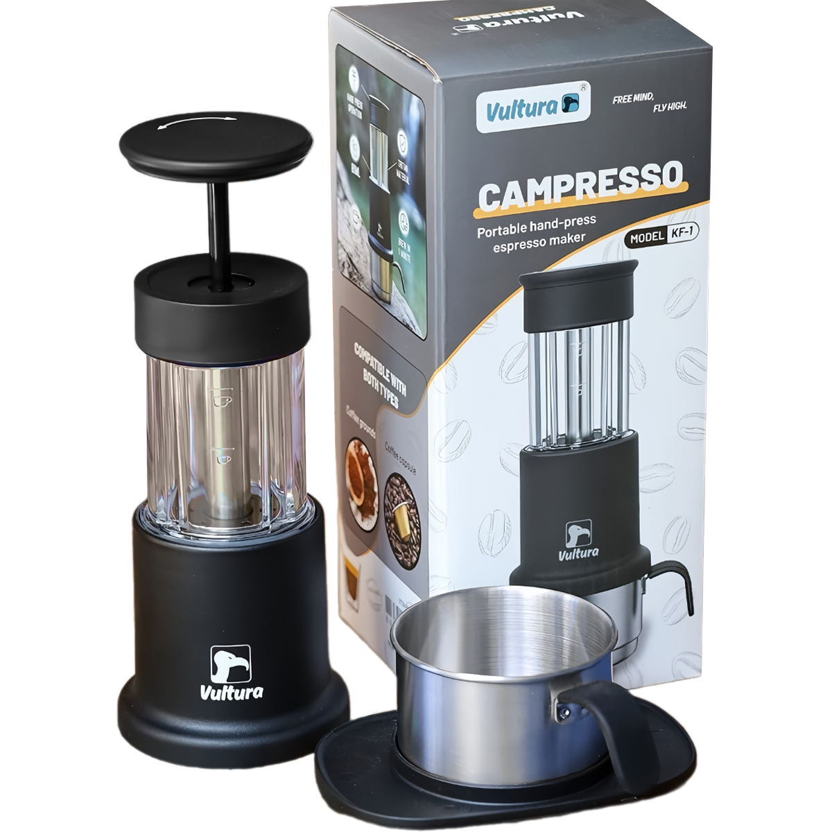 Vultura Campresso KF1 Dụng Cụ Pha Cà Phê Espresso Cắm Trại ( thủ Công )