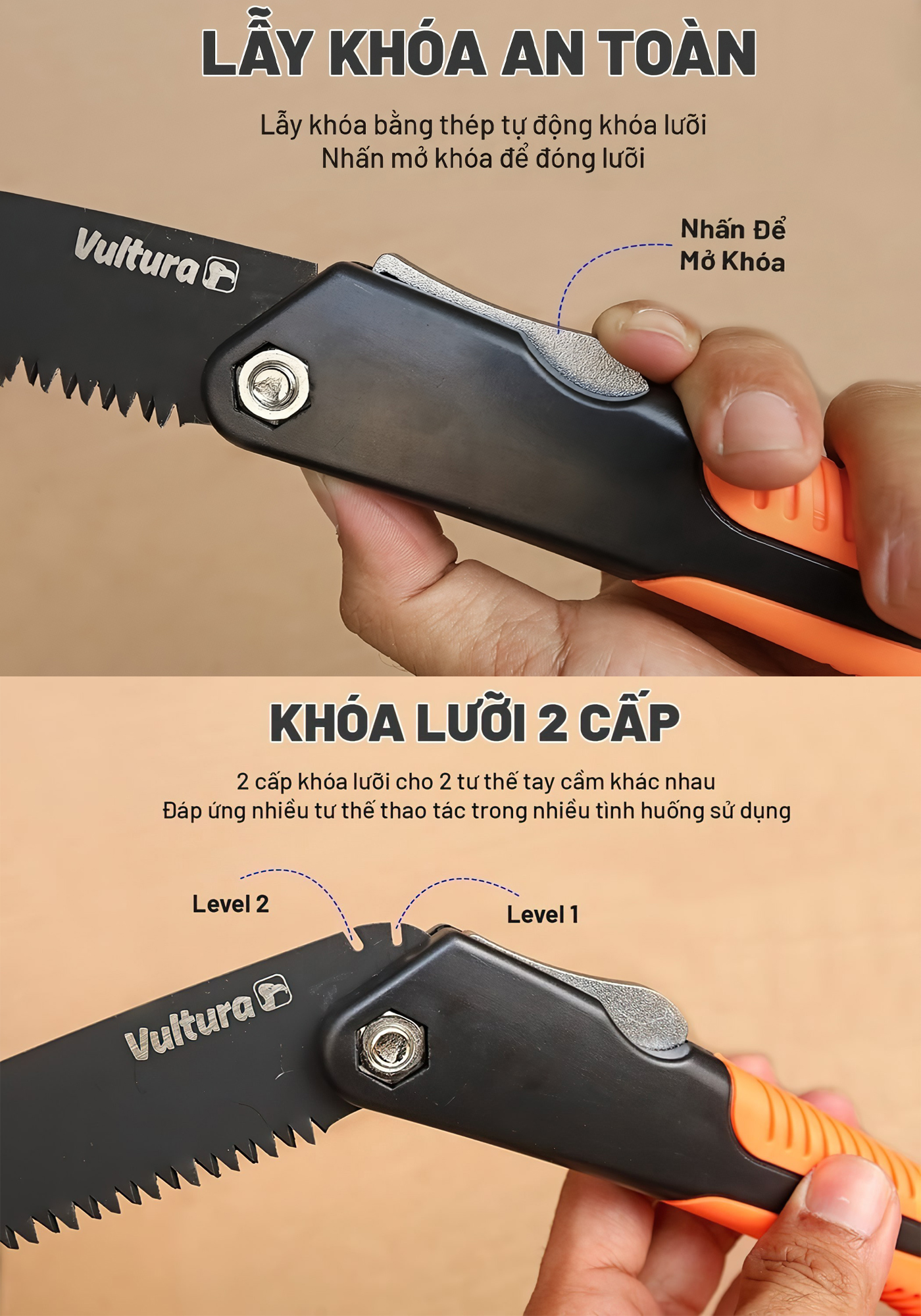 Vultura Cưa Xếp Cắm Trại Dã ngoại Đi Rừng Bỏ Túi VTR-SW2501