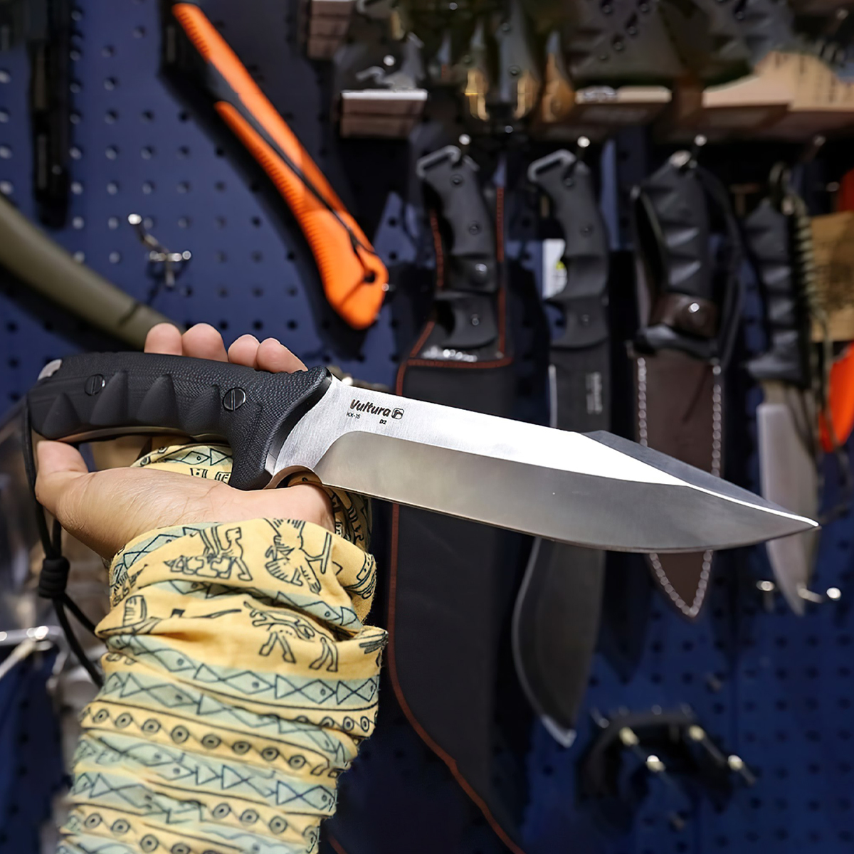 Vultura Dao Sinh Tồn Cắm Trại Outdoor full-tang thép D2-KX-15