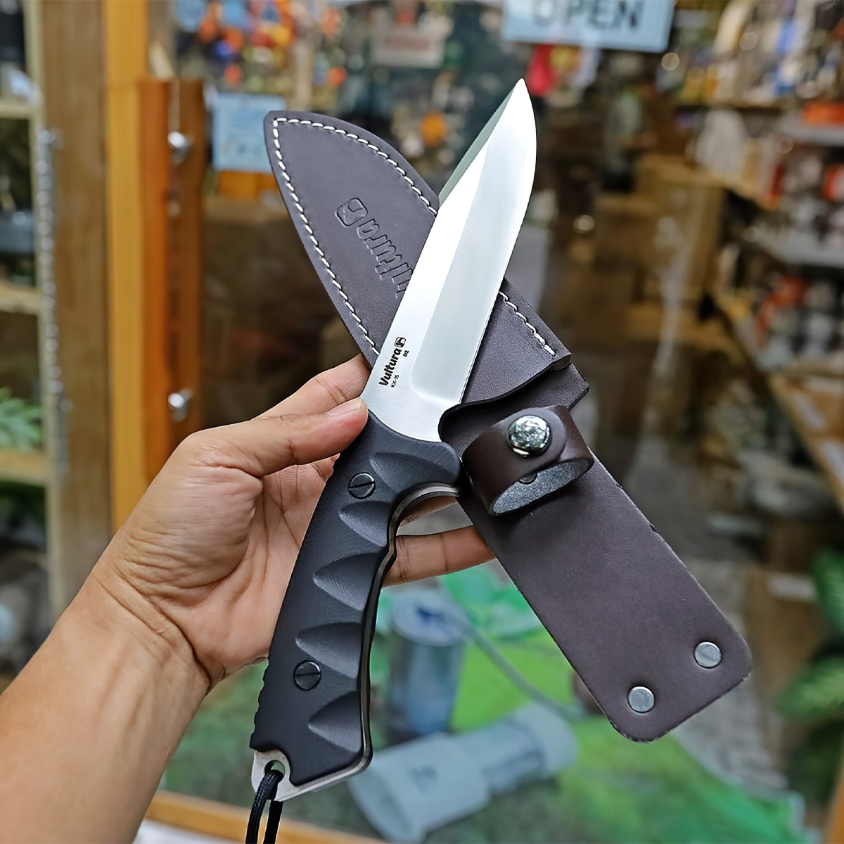 Vultura Dao Sinh Tồn Cắm Trại Outdoor full-tang thép D2-KX-15