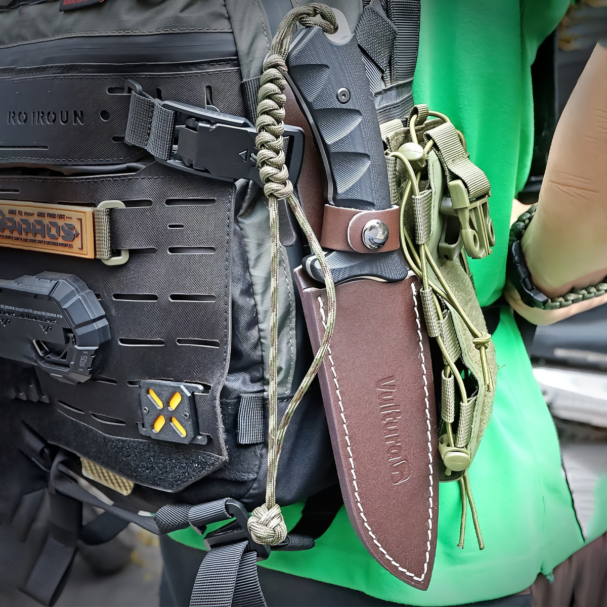 Vultura Dao Sinh Tồn Cắm Trại Outdoor full-tang thép D2-KX-15