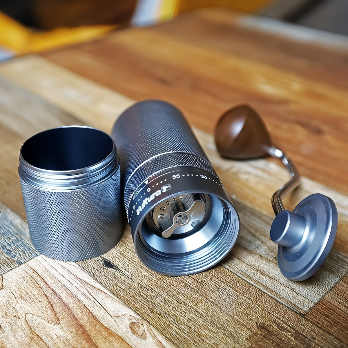 Vultura KG1 Cối Xay Cà Phê Hạt Thủ Công Cắm Trại Dã Ngoại - Lõi Thép CNC 7 Cánh