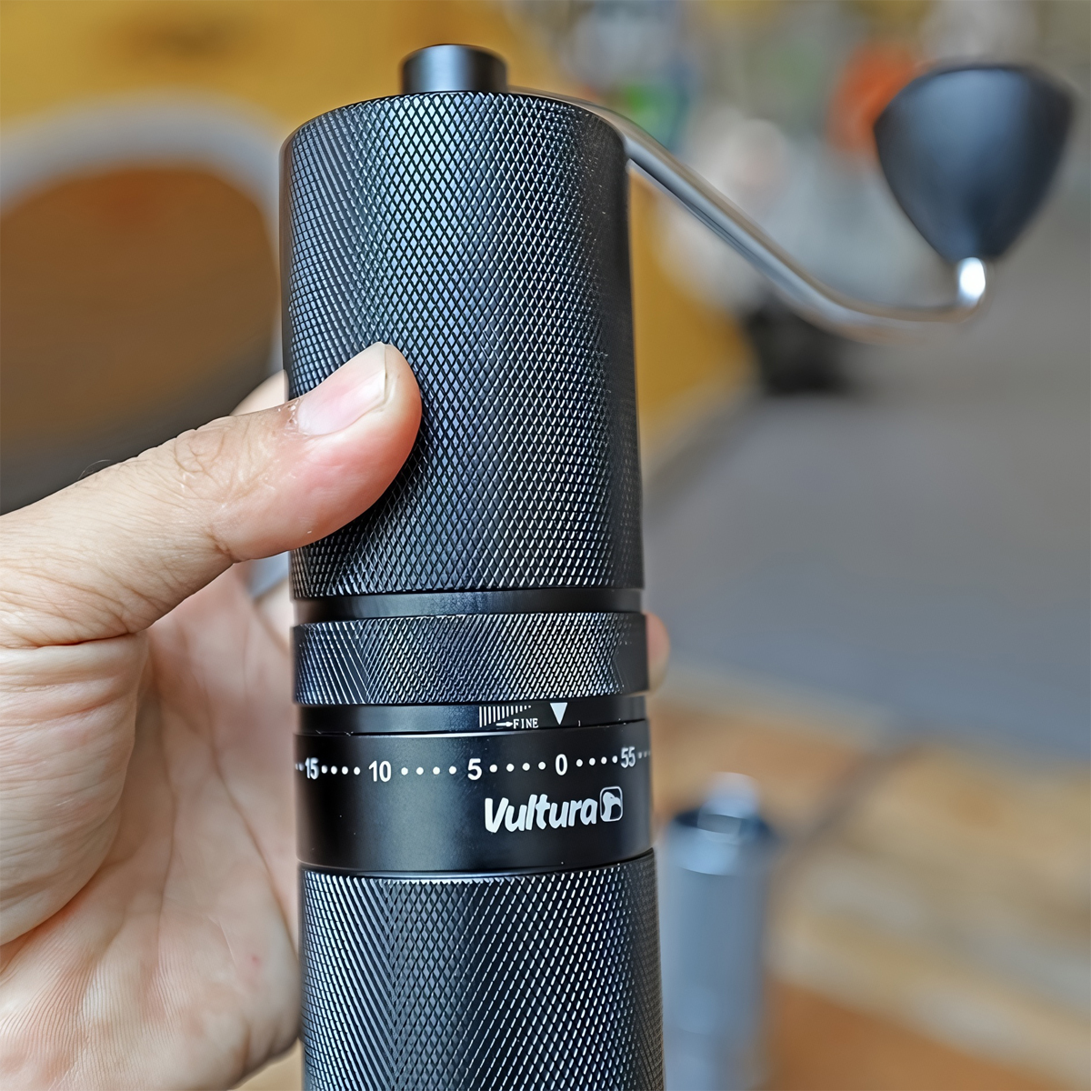 Vultura KG1 Cối Xay Cà Phê Hạt Thủ Công Cắm Trại Dã Ngoại - Lõi Thép CNC 7 Cánh