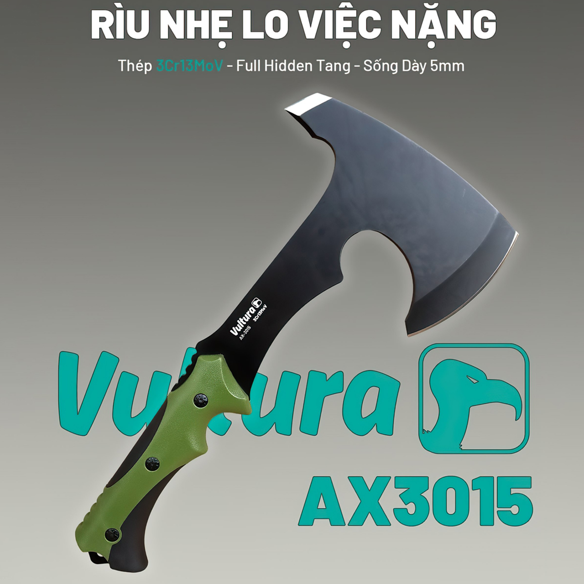 Vultura Rìu Sinh Tồn Cắm Trại Dã Ngoại AX3015