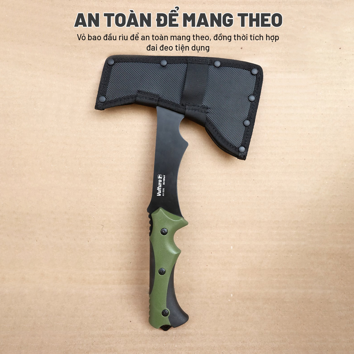 Vultura Rìu Sinh Tồn Cắm Trại Dã Ngoại AX3015