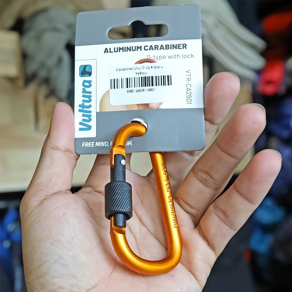 Vultura Vtr-Ca2501 Carabiner Chữ D Có Khóa Vặn