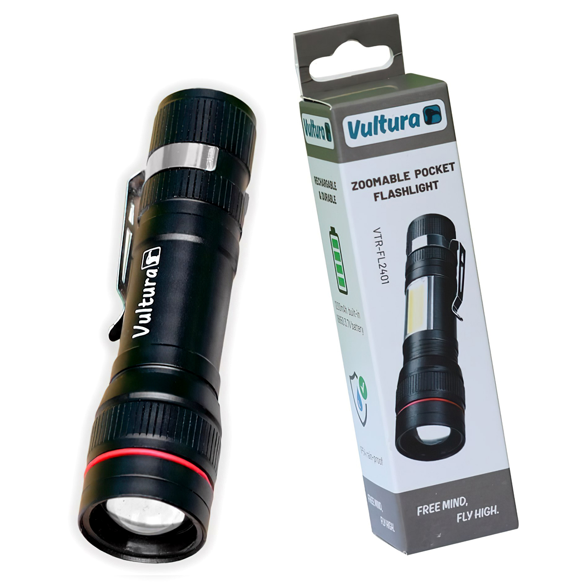 Vultura VTR-FL2401 Đèn Pin Sạc Cắm Trại 200 Lumen