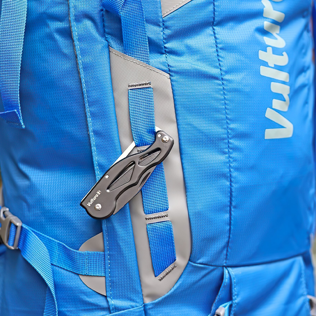 Vultura VTR-KN2403 Dao Xếp Cắm Trại Tích Hợp Móc Carabiner