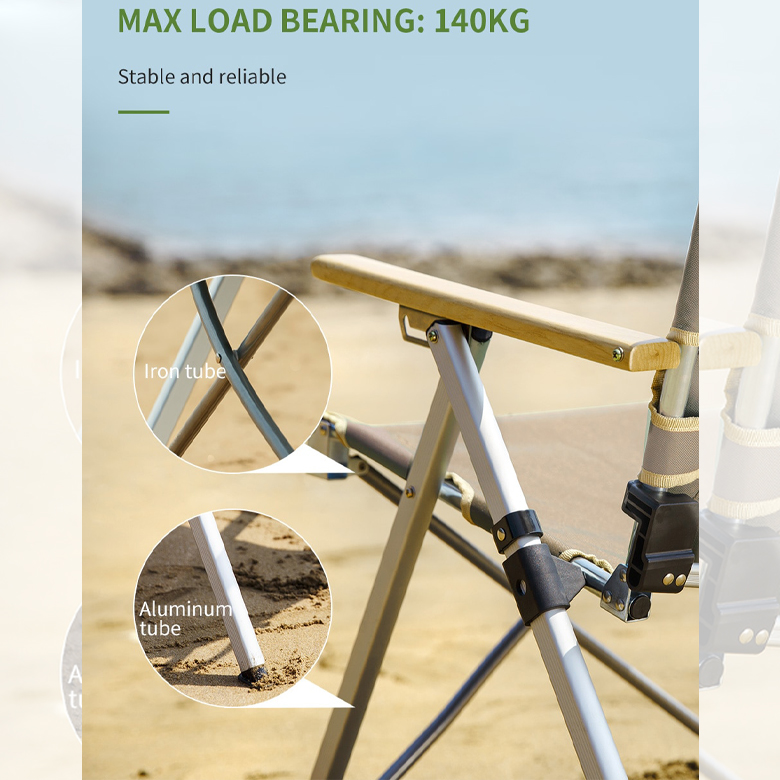 Naturehike NH17T003-Y Ghế Xếp Cắm Trại Có Tay Tựa Portable Folding Chair