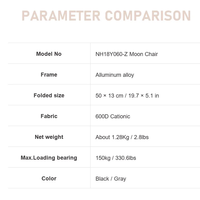 Naturehike NH18Y060-Z Ghế xếp cắm trại Ultralight Aluminium YL06