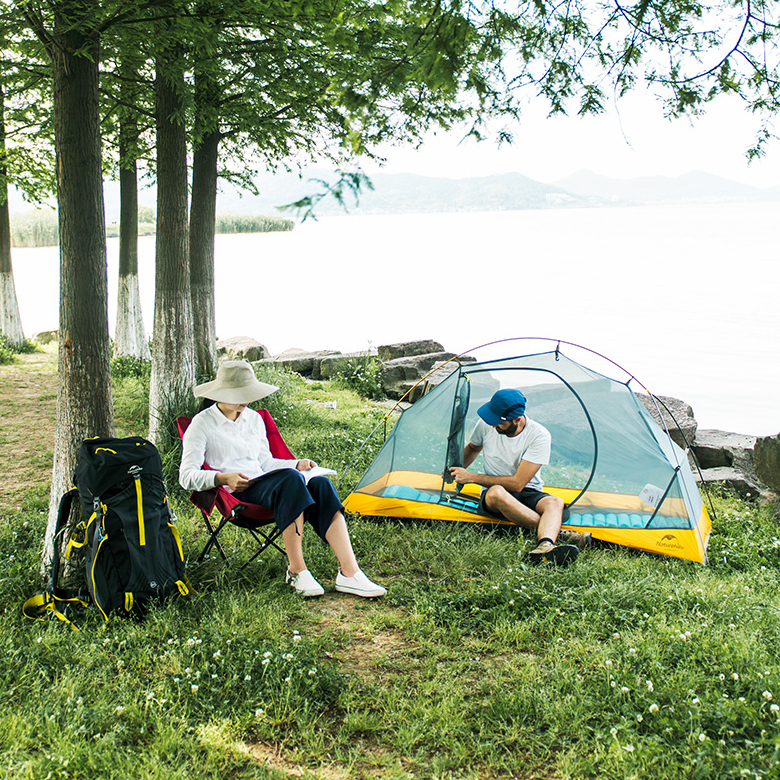 Naturehike Ghế xếp YL04 cắm trại có tựa lưng Portable Folding Moon Chair NH18X004