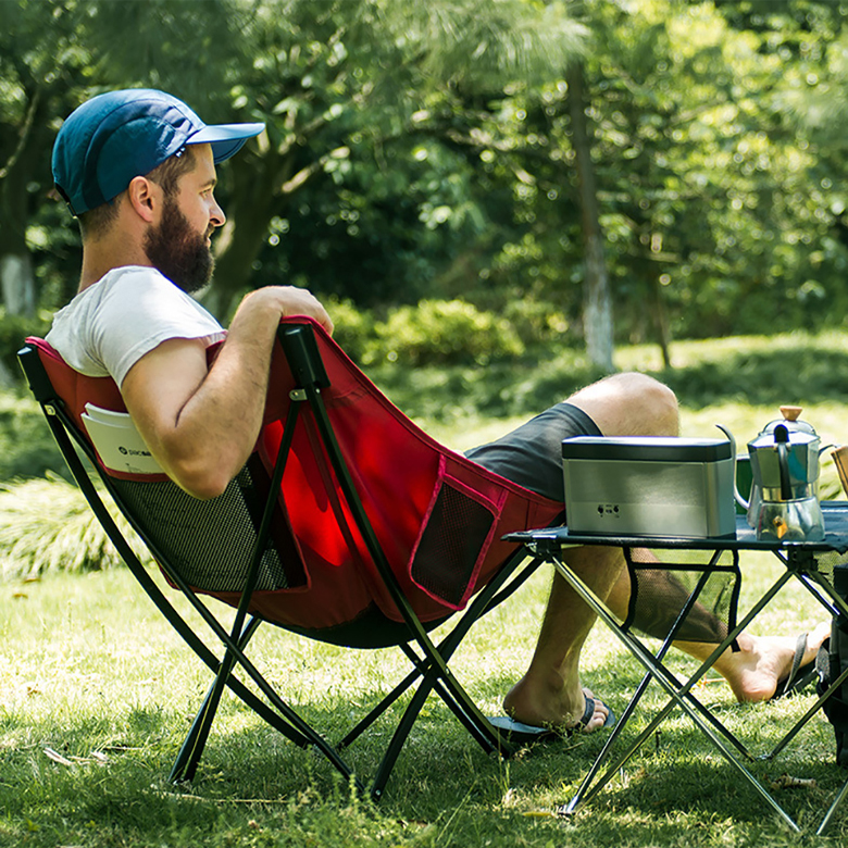 Naturehike Ghế xếp YL04 cắm trại có tựa lưng Portable Folding Moon Chair NH18X004