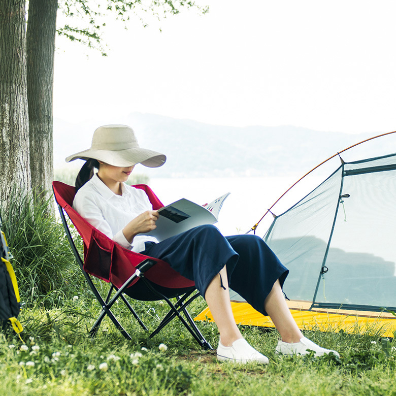 Naturehike Ghế xếp YL04 cắm trại có tựa lưng Portable Folding Moon Chair NH18X004