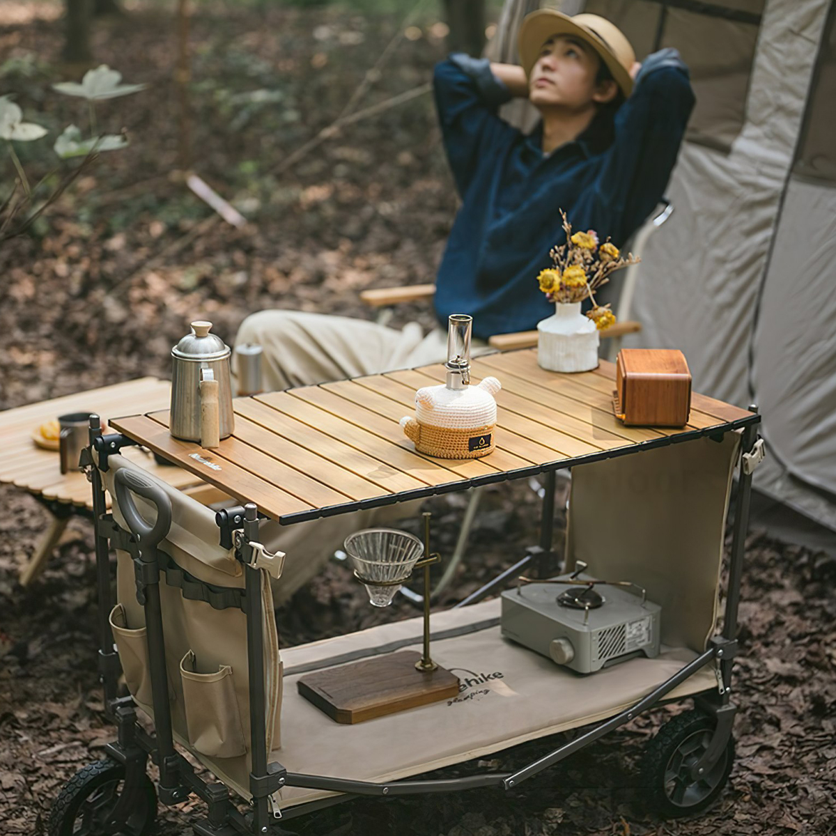 Naturehike CNH22JU014 Xe Đẩy Hàng Cắm Trại Đa Năng TC07 Multifunctional Folding Cart