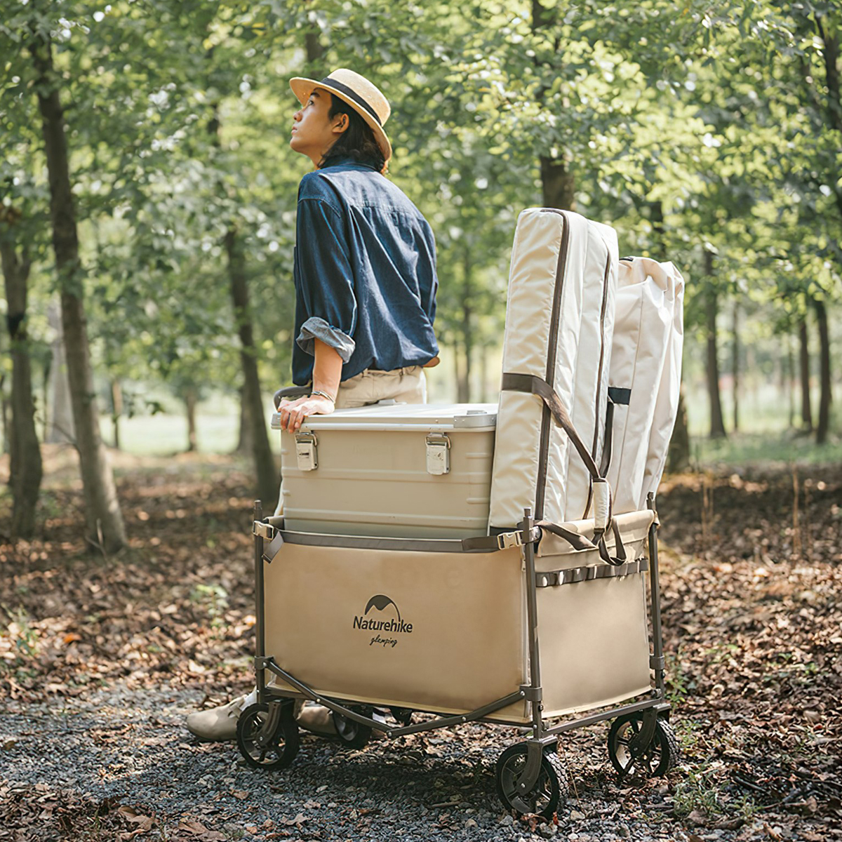 Naturehike CNH22JU014 Xe Đẩy Hàng Cắm Trại Đa Năng TC07 Multifunctional Folding Cart