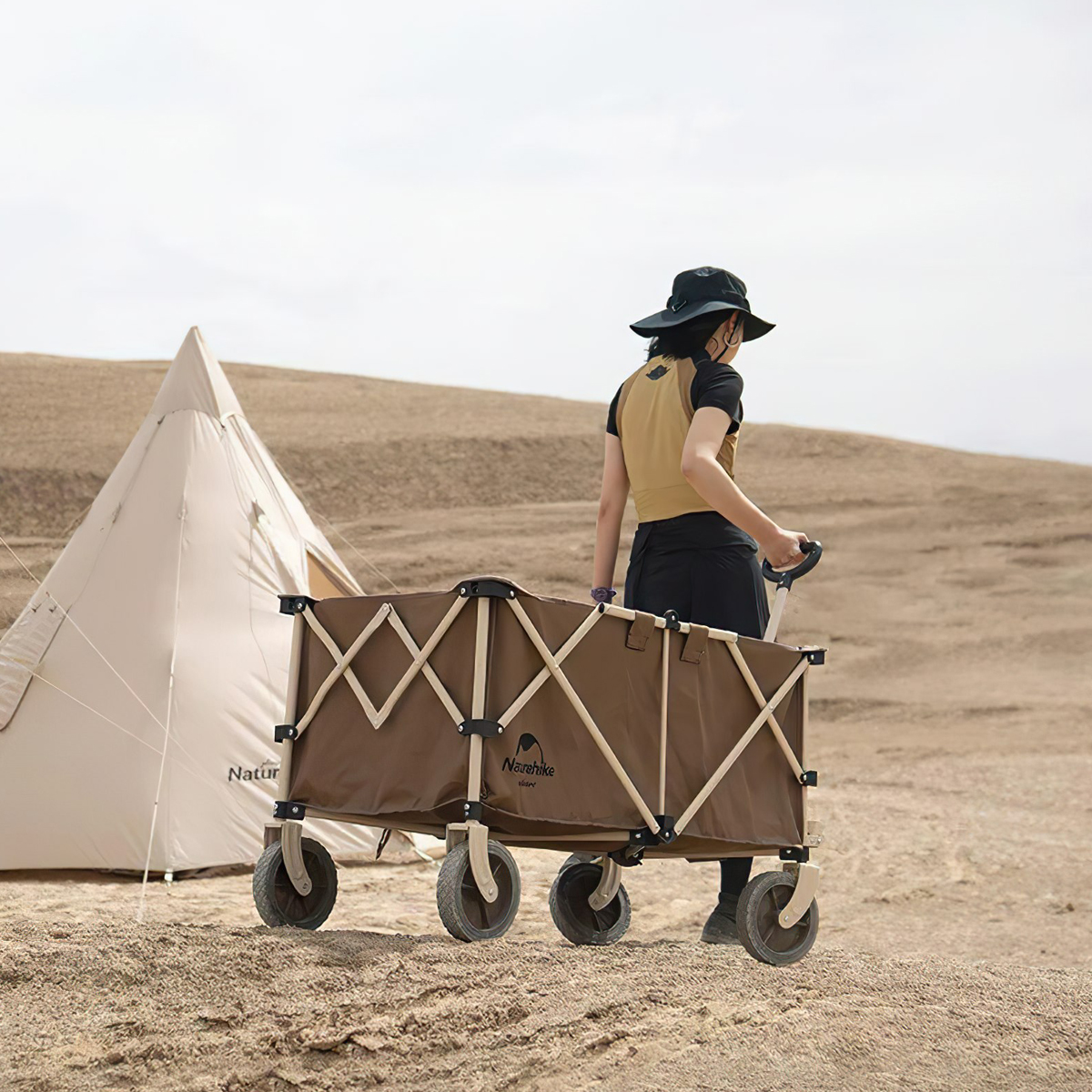 Naturehike NH20PJ005 TC02 Xe Kéo Cắm Trại Xếp Gọn bánh nhỏ