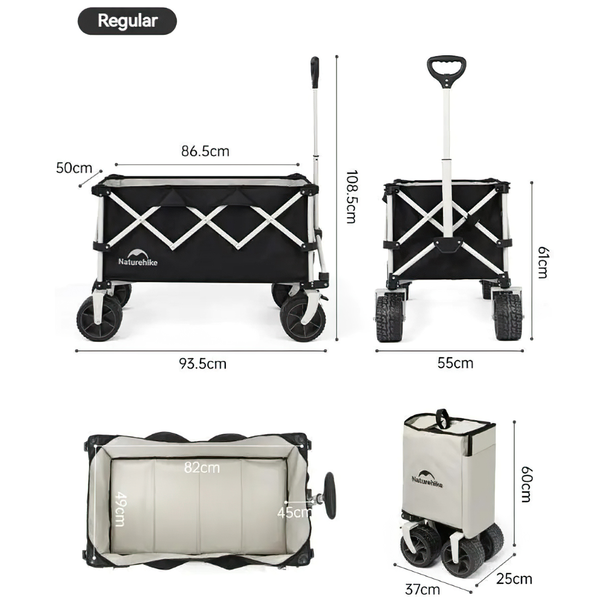 Naturehike Xe Kéo Cắm Trại Gấp Gọn Rubik’s Cube CNK2450JJ017