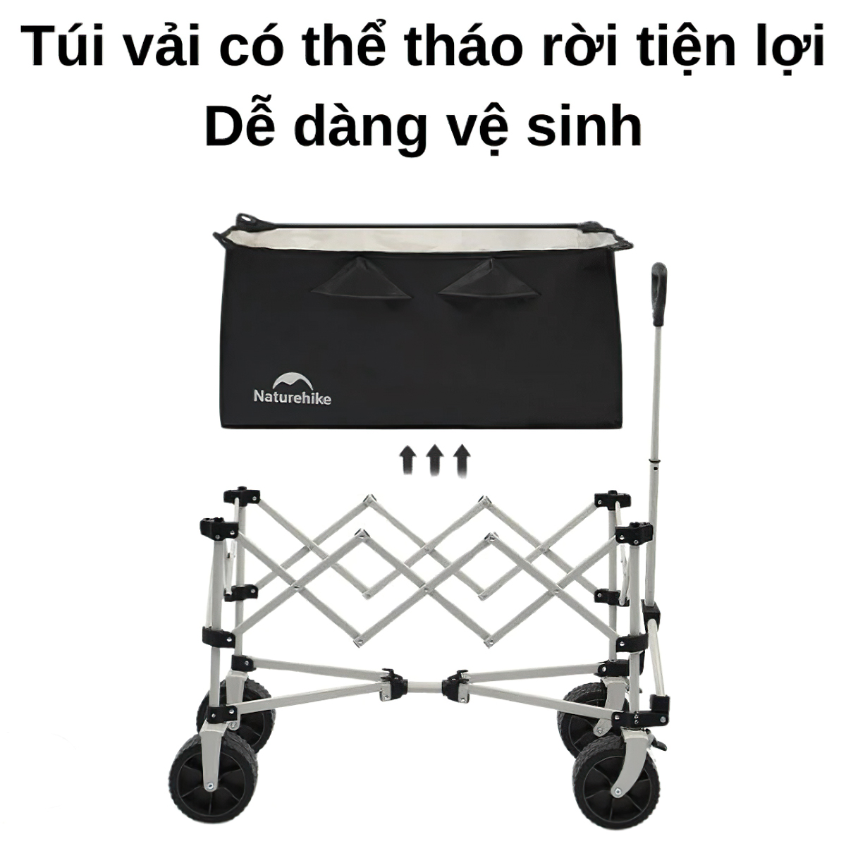 Naturehike Xe Kéo Cắm Trại Gấp Gọn Rubik’s Cube CNK2450JJ017