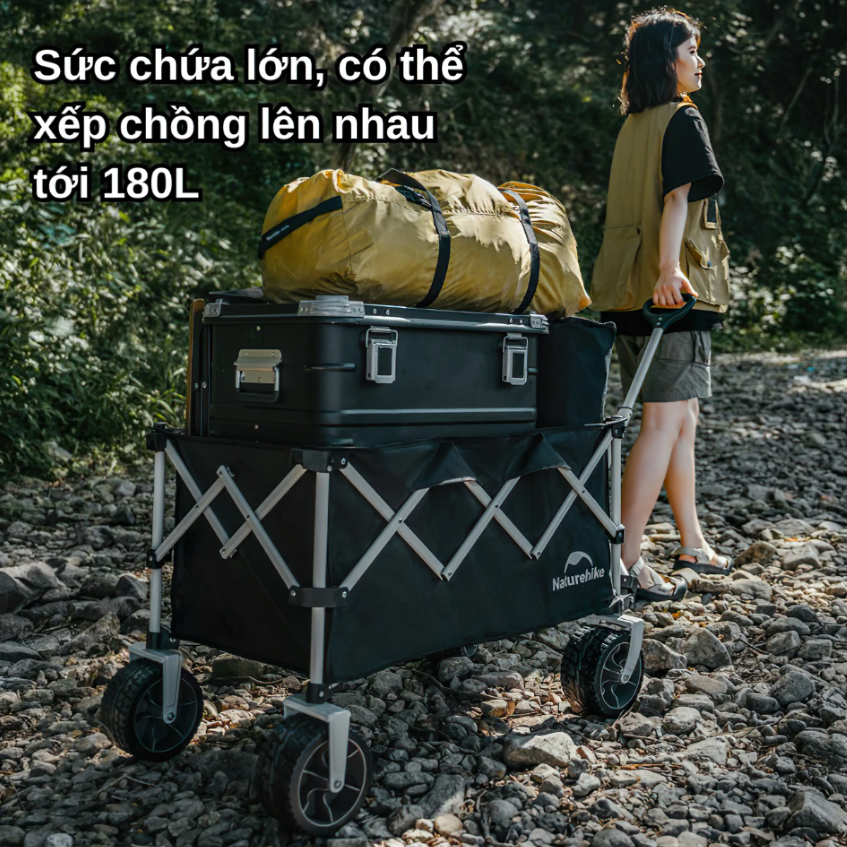 Naturehike Xe Kéo Cắm Trại Gấp Gọn Rubik’s Cube CNK2450JJ017