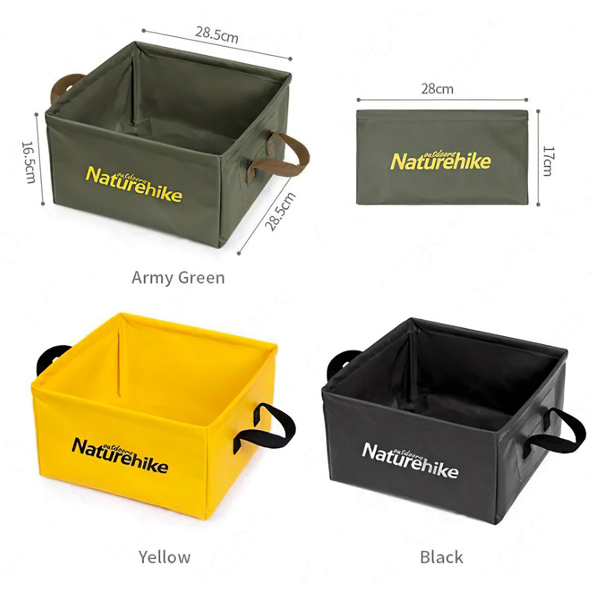 Xô Đựng Nước Xếp Gọn Hình Vuông Cắm Trại Naturehike