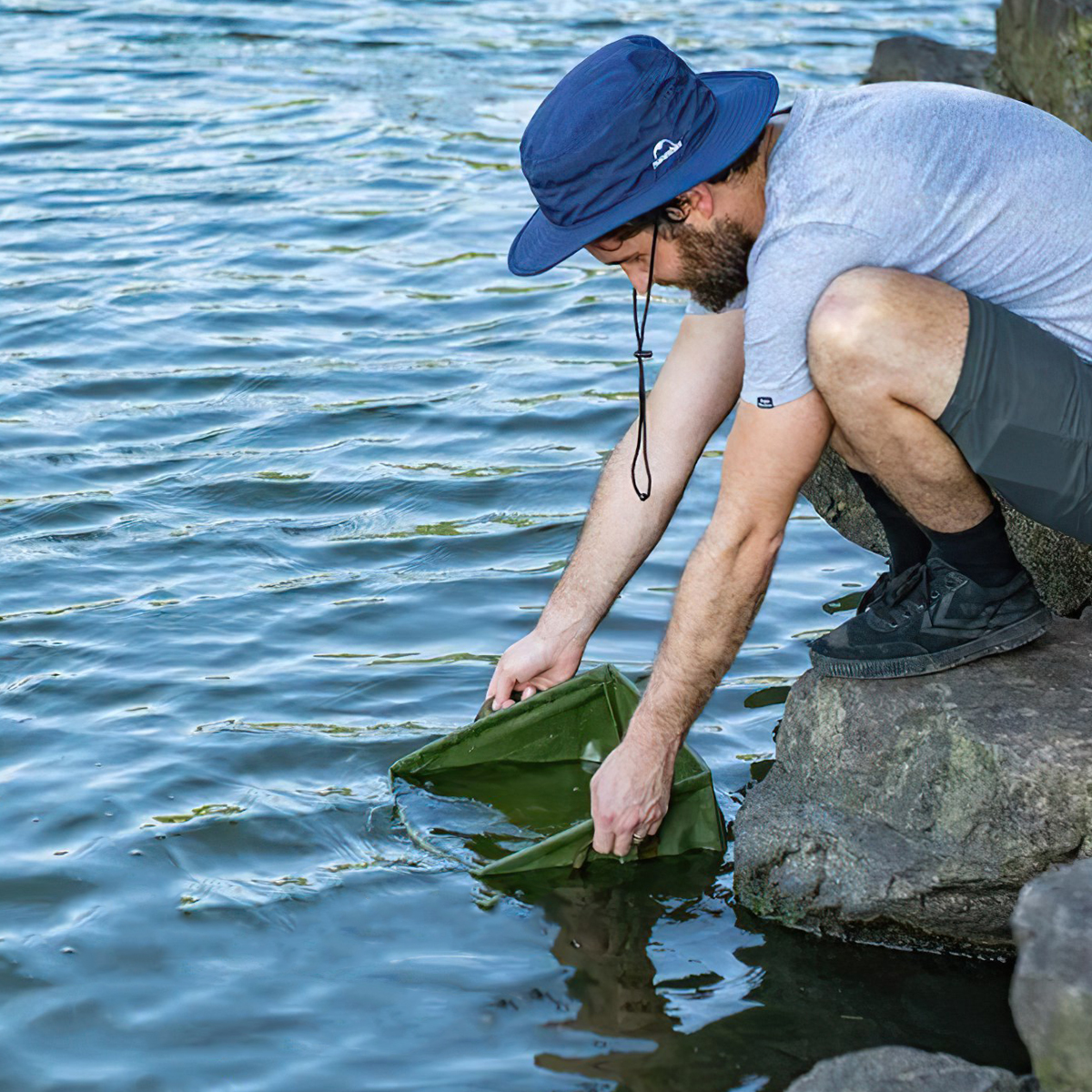 Xô Đựng Nước Xếp Gọn Hình Vuông Cắm Trại Naturehike