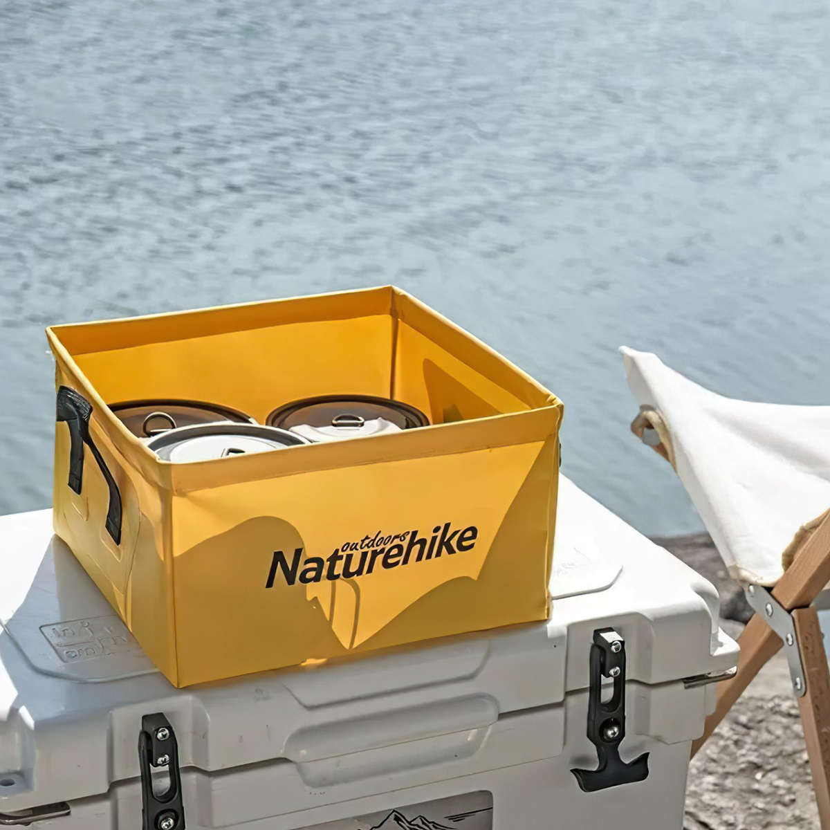 Xô Đựng Nước Xếp Gọn Hình Vuông Cắm Trại Naturehike