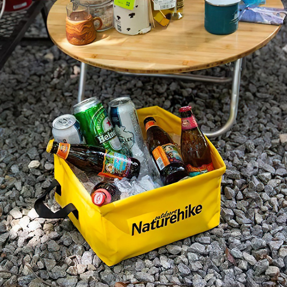Xô Đựng Nước Xếp Gọn Hình Vuông Cắm Trại Naturehike