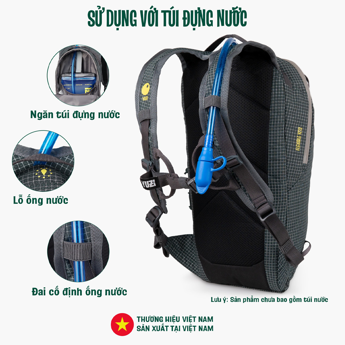 Yuzi Flexible YZ12 Balo leo núi trekking dung tích 12 lít Việt Nam