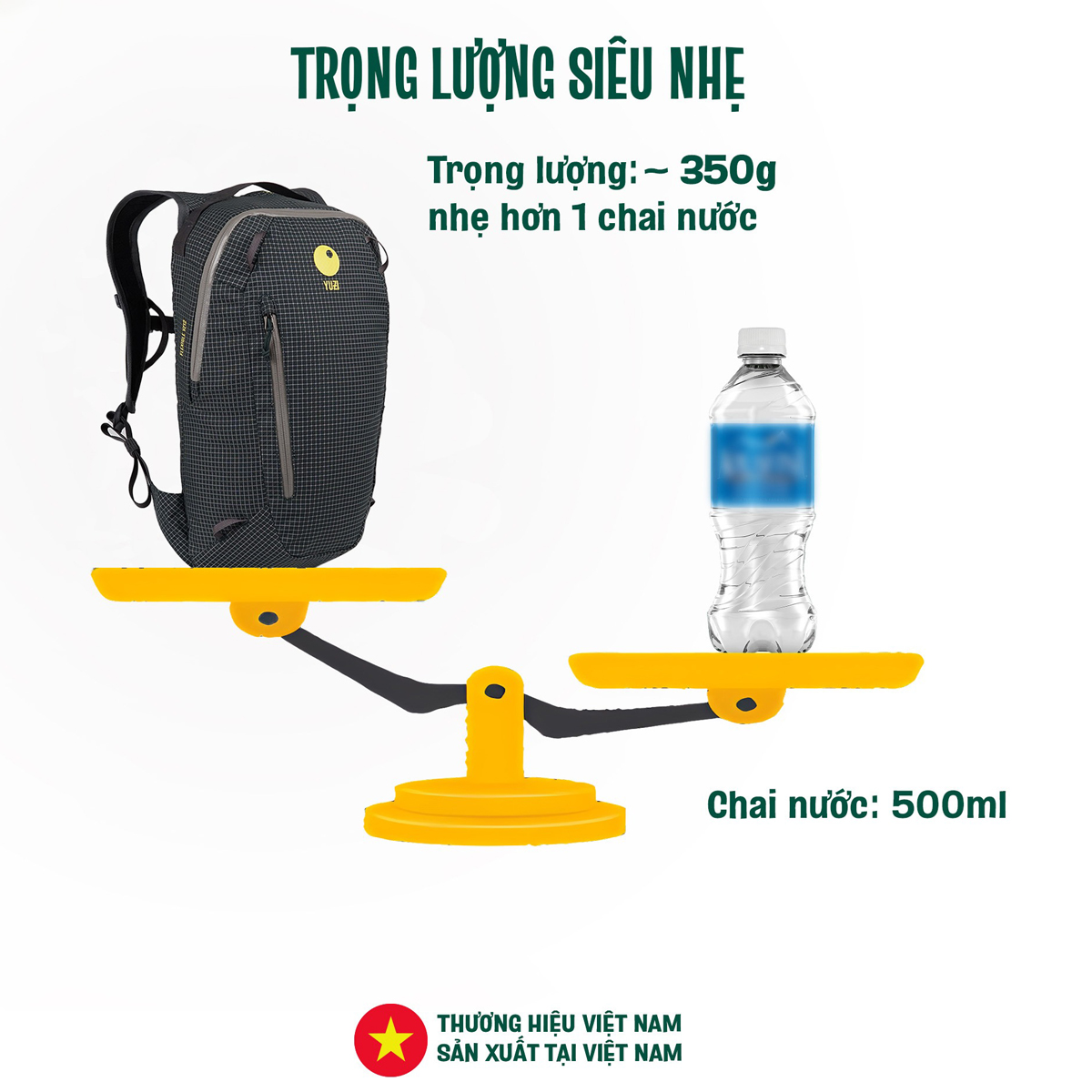 Yuzi Flexible YZ12 Balo leo núi trekking dung tích 12 lít Việt Nam