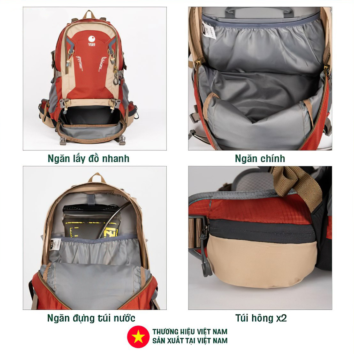 Yuzi - Usual 40L Balo Leo Núi Cắm Trại 40L Trợ Lực Kháng Nước