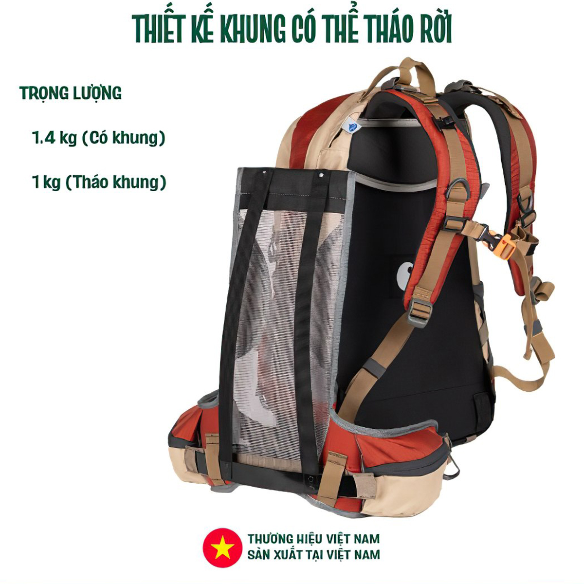 Yuzi - Usual 40L Balo Leo Núi Cắm Trại 40L Trợ Lực Kháng Nước