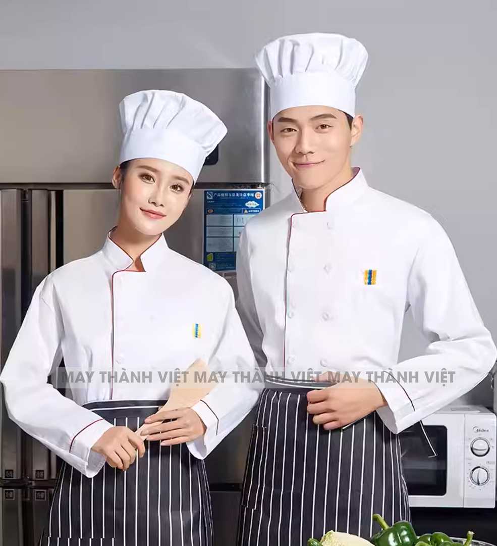 áo bếp trắng