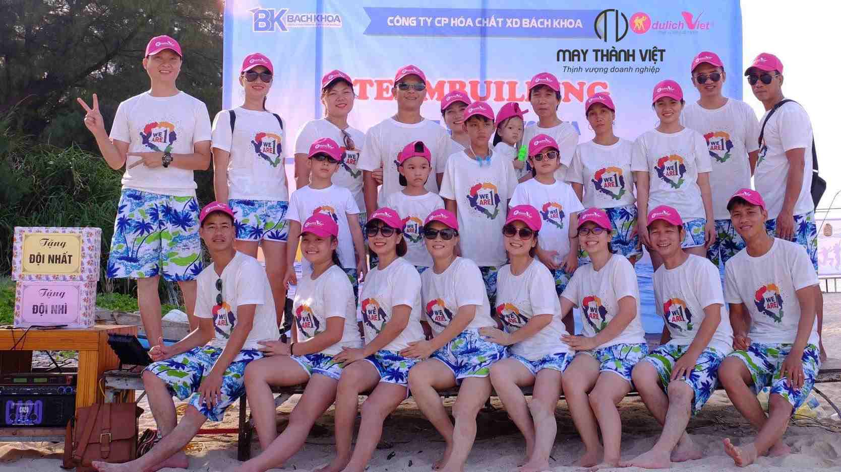 Áo đồng phục teambuiding cổ tròn màu trắng