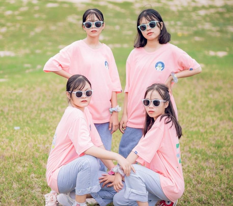 áo lớp cổ tròn màu hồng