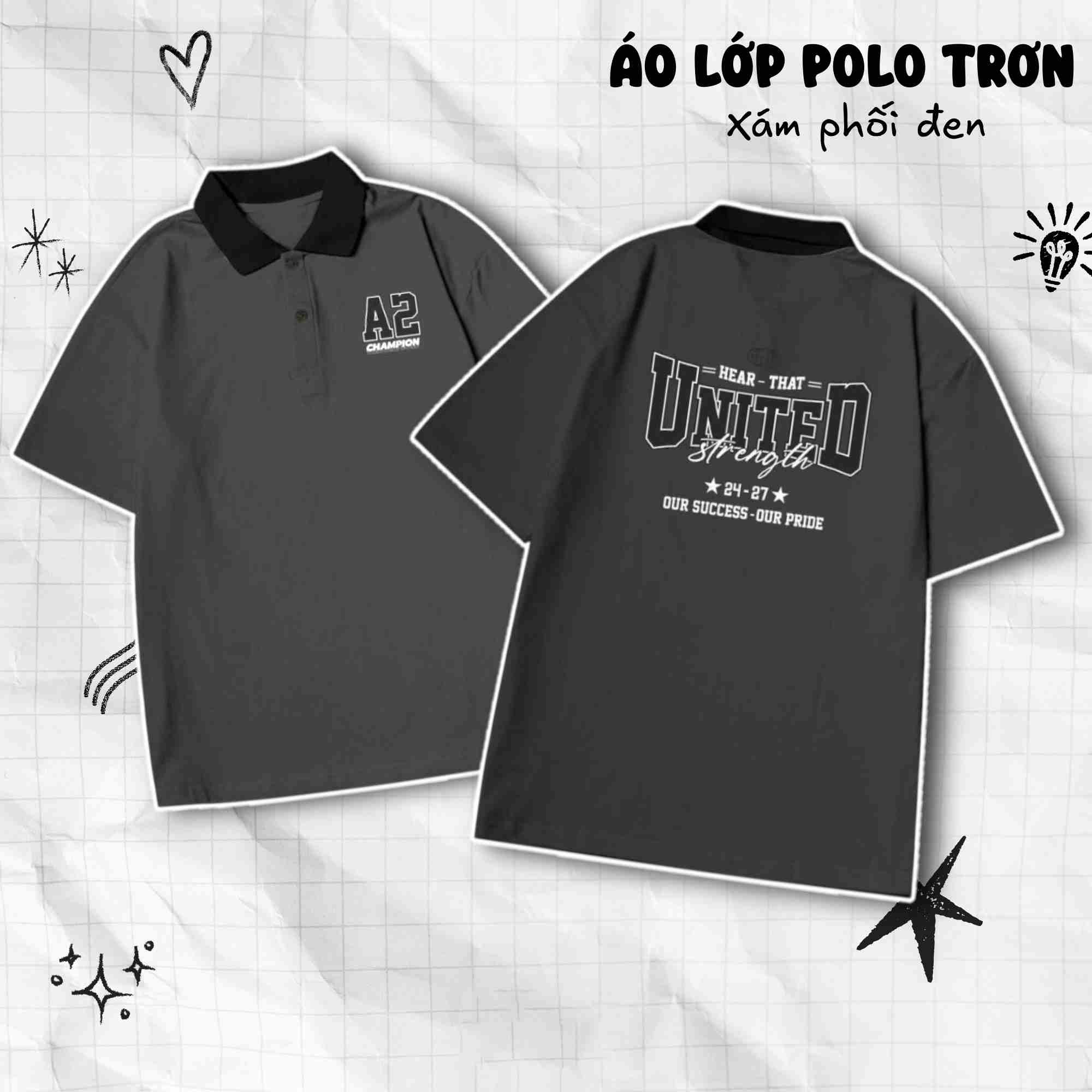 áo lớp polo màu xám
