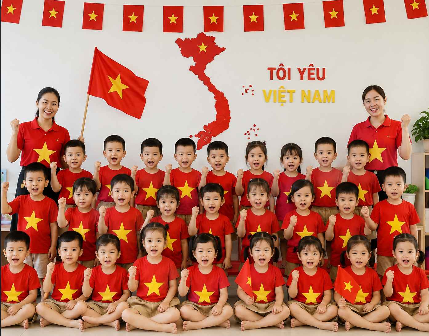 áo cờ đỏ sao vàng trẻ em
