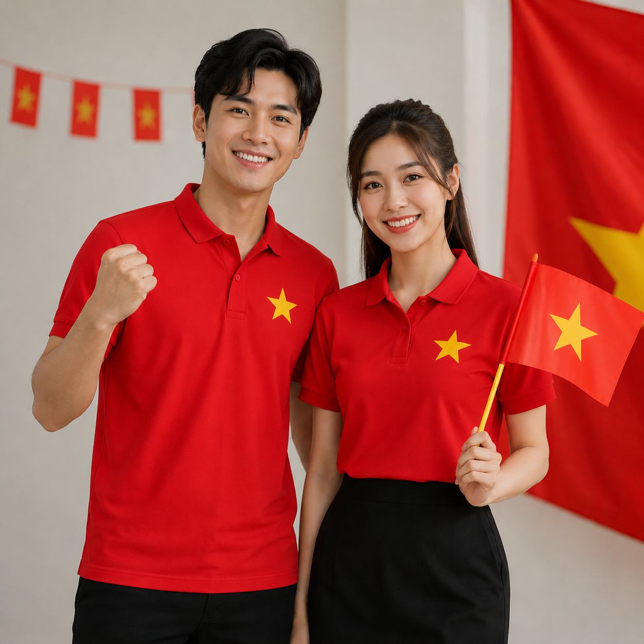 Áo polo cờ đỏ sao vàng