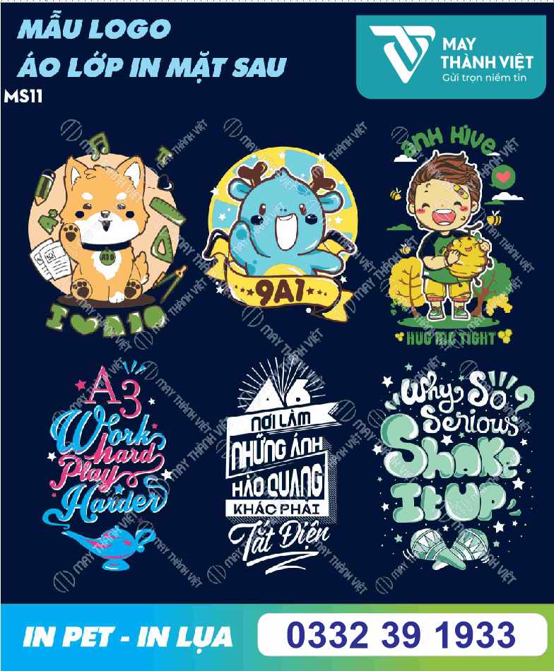 logo áo lớp cấp 1-3