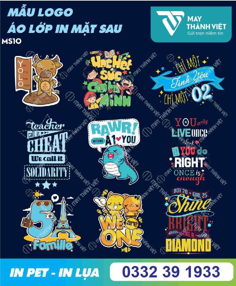 logo áo lớp cấp 1-4