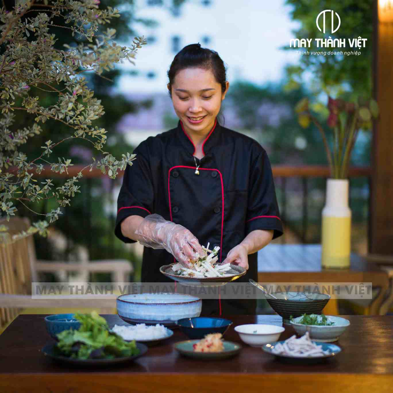 mẫu áo bếp trưởng