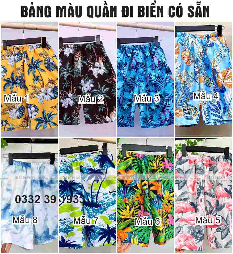 Quần đi biển sắc màu