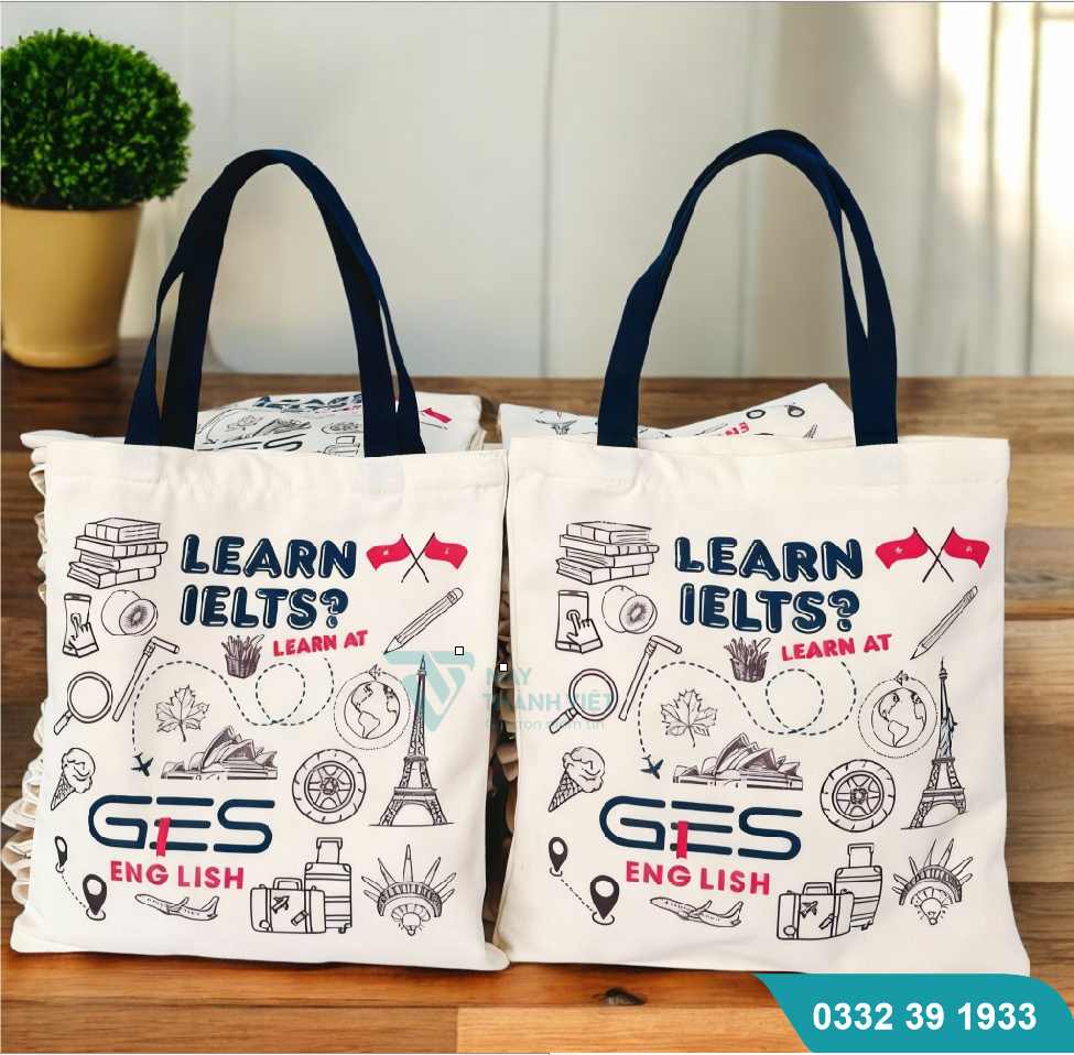 túi vải canvas trắng
