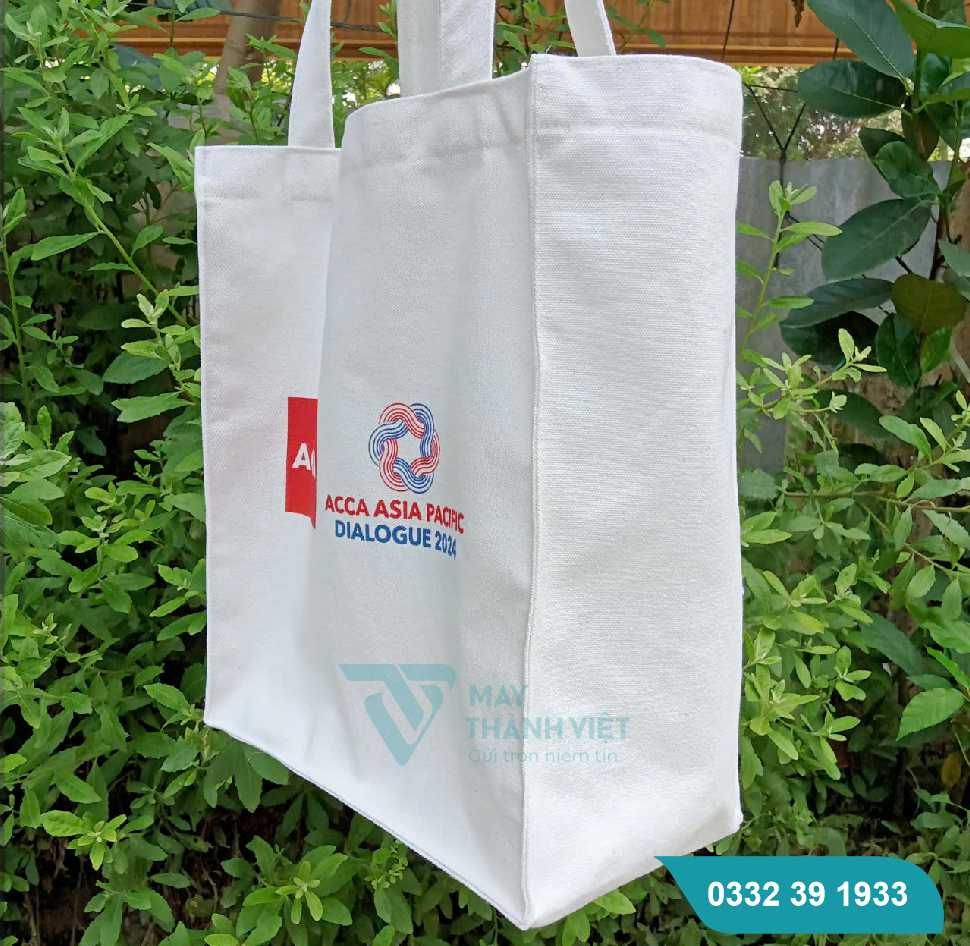 tủi vải canvas màu trắng