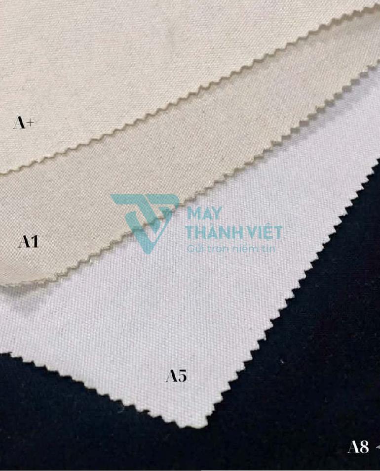 Vải màu trắng canvas